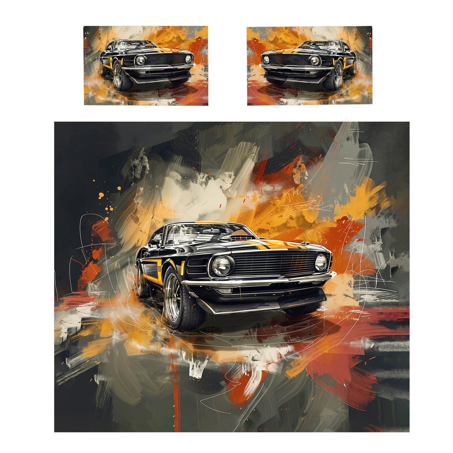 Muscle Boss Racing Duvet Cover Set