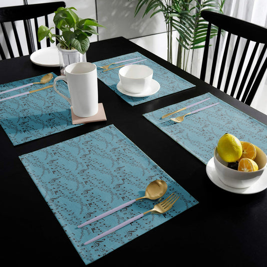 Music on Teal Placemats By Mark Van Vuuren