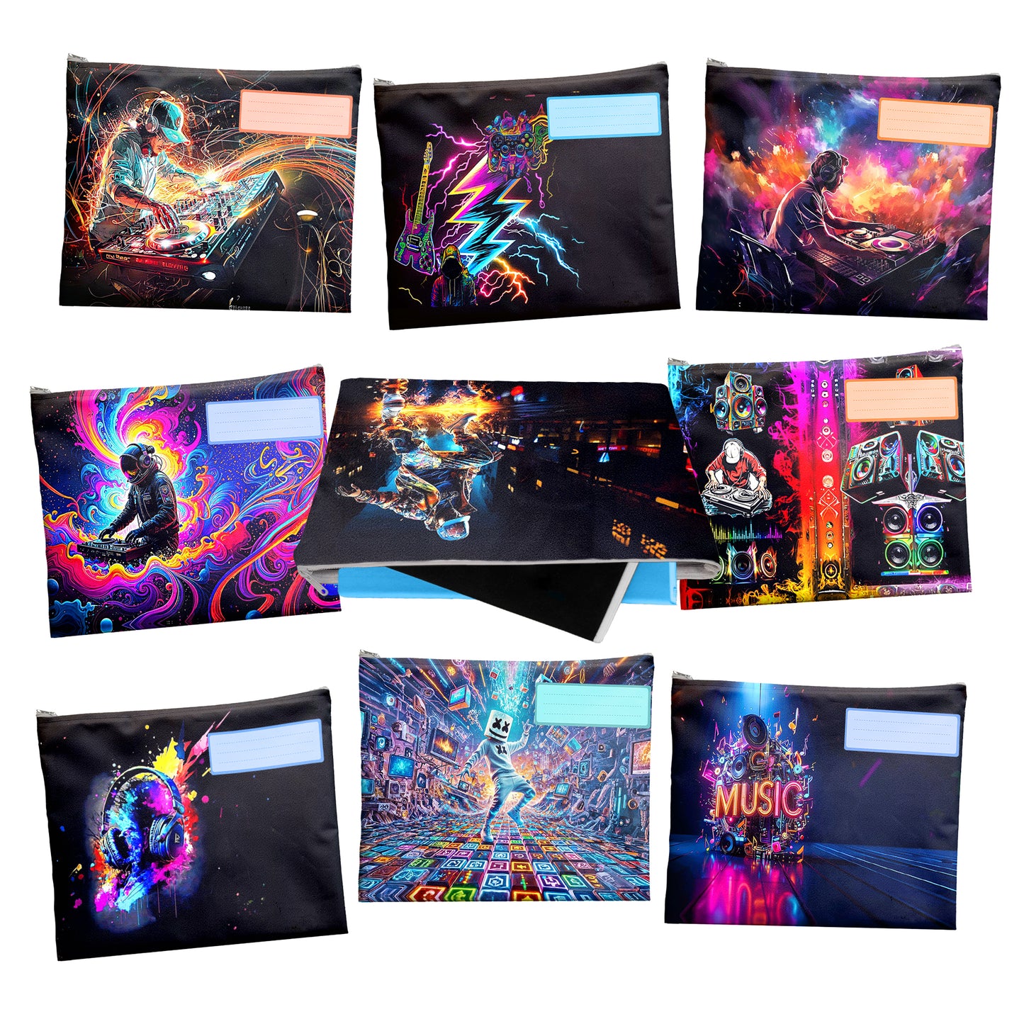 Music Subject Savvy Book Bags Set of 9