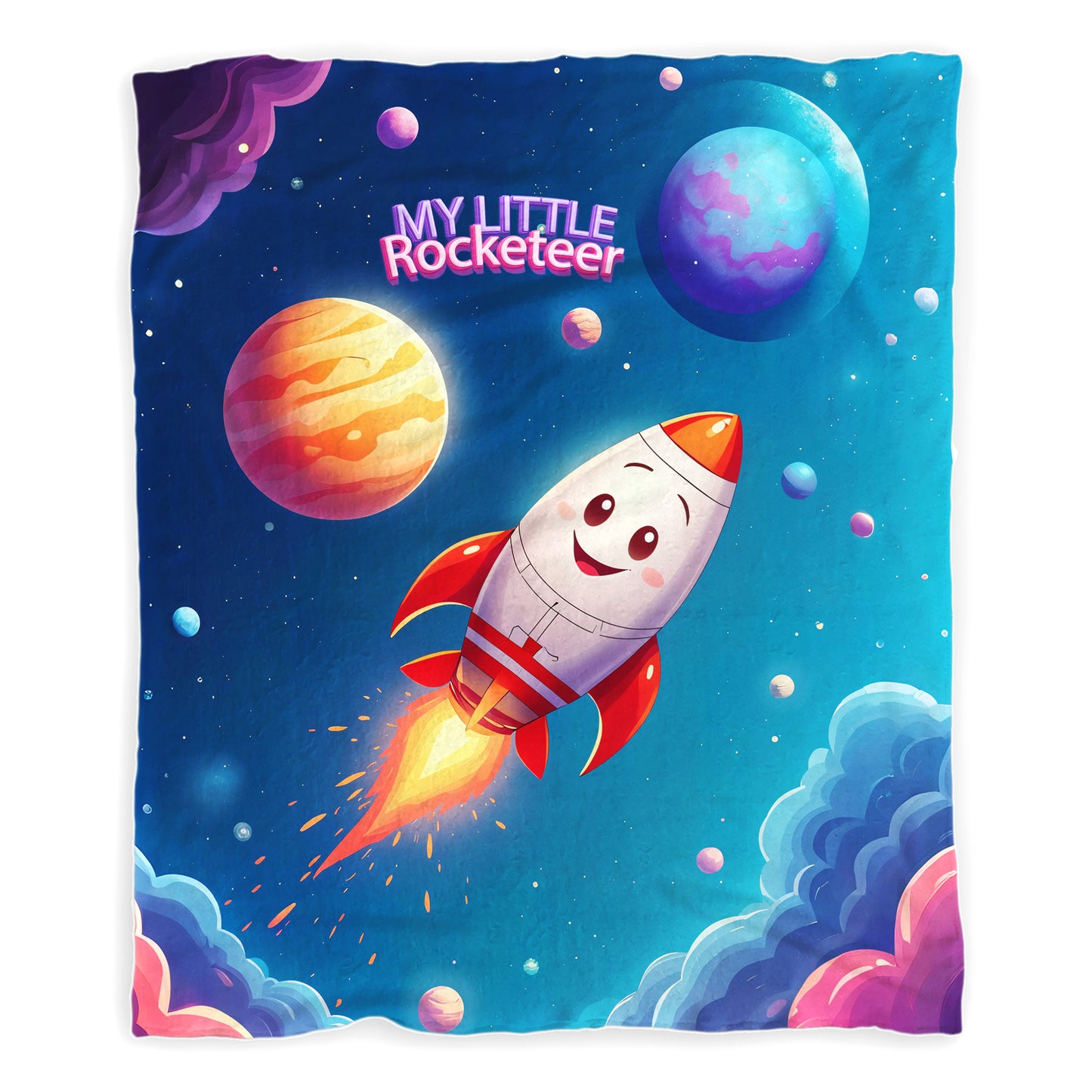 My Little Rocketeer Minky Blanket