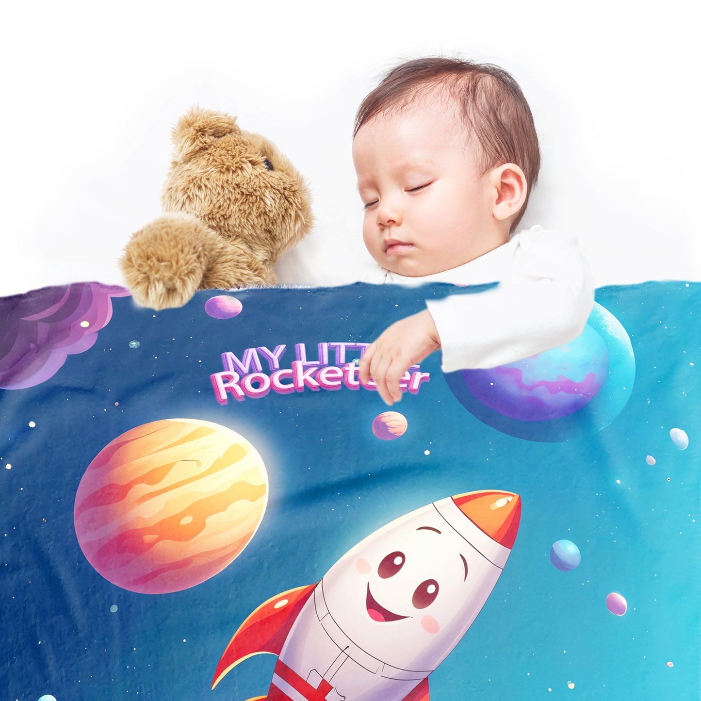 My Little Rocketeer Minky Blanket
