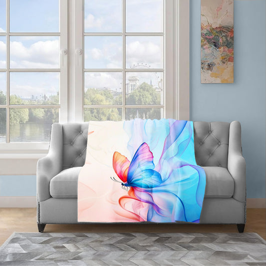 Mystic Butterfly Light Weight Fleece Blanket