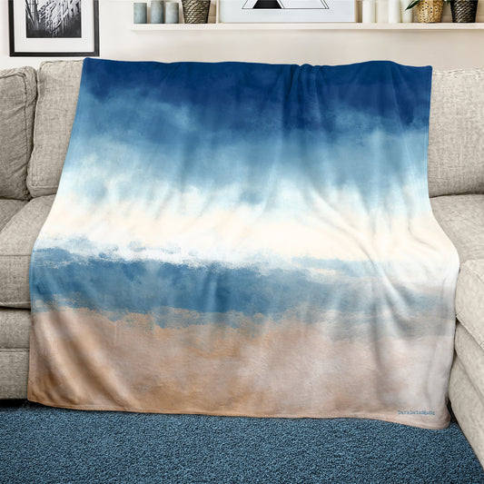 Mystic Horizon Glow Light Weight Fleece Blanket by Wikus Schalkwyk