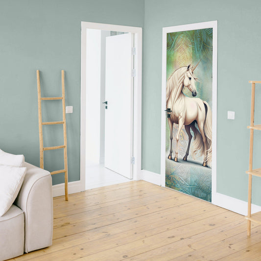 Mystical Unicorn Door Decoupage