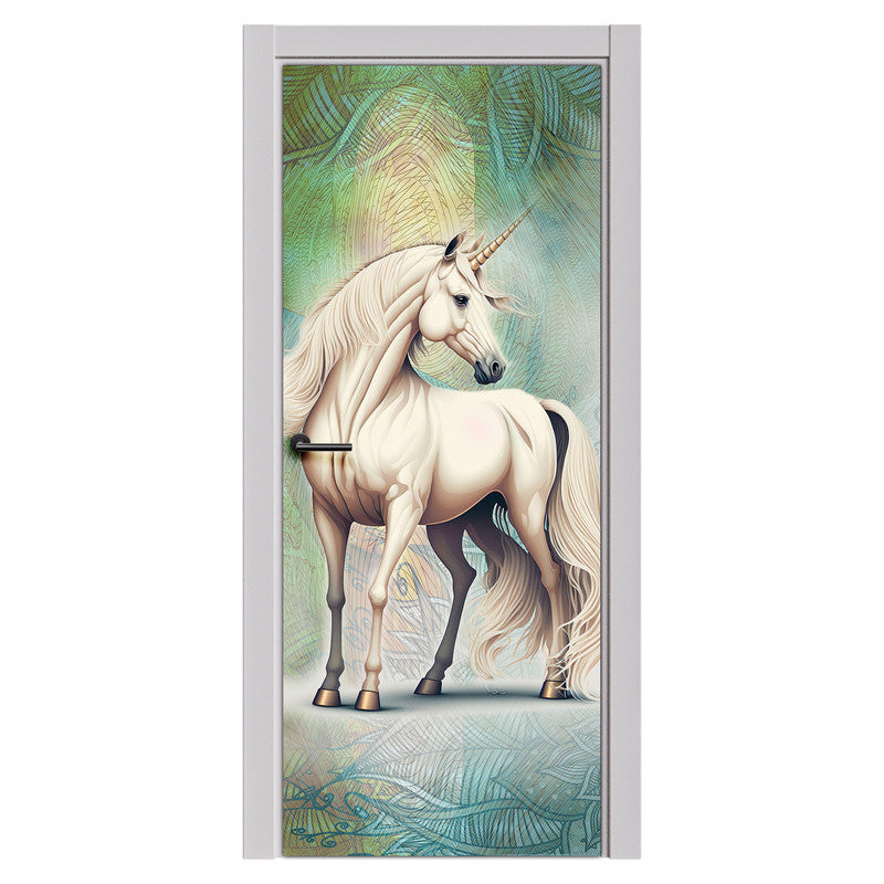 Mystical Unicorn Door Decoupage