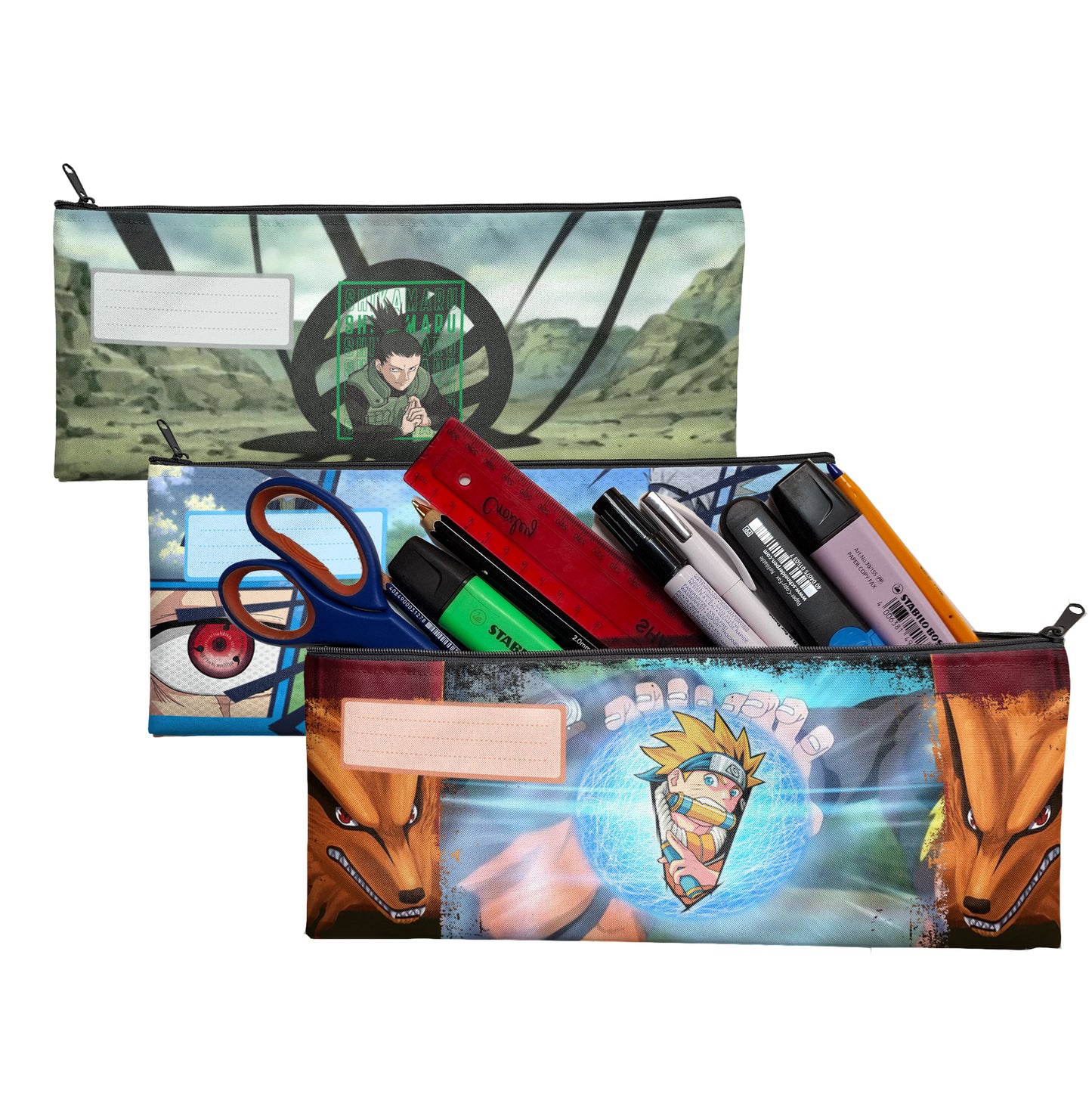 Zip & Go Naruto Ninja Origins Pencil Bags Set of 3