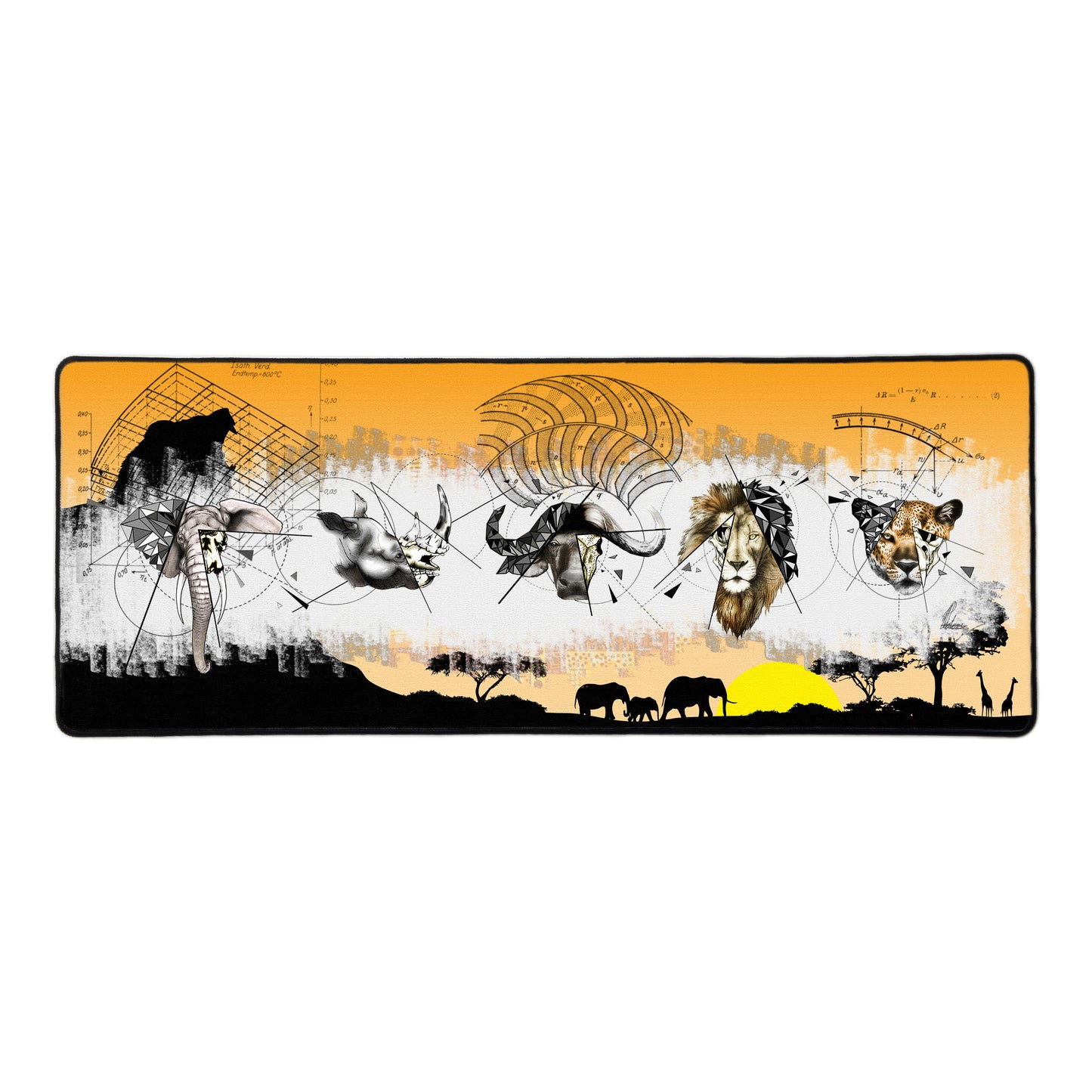 Big Five By Nathan Pieterse Large Desk Pad