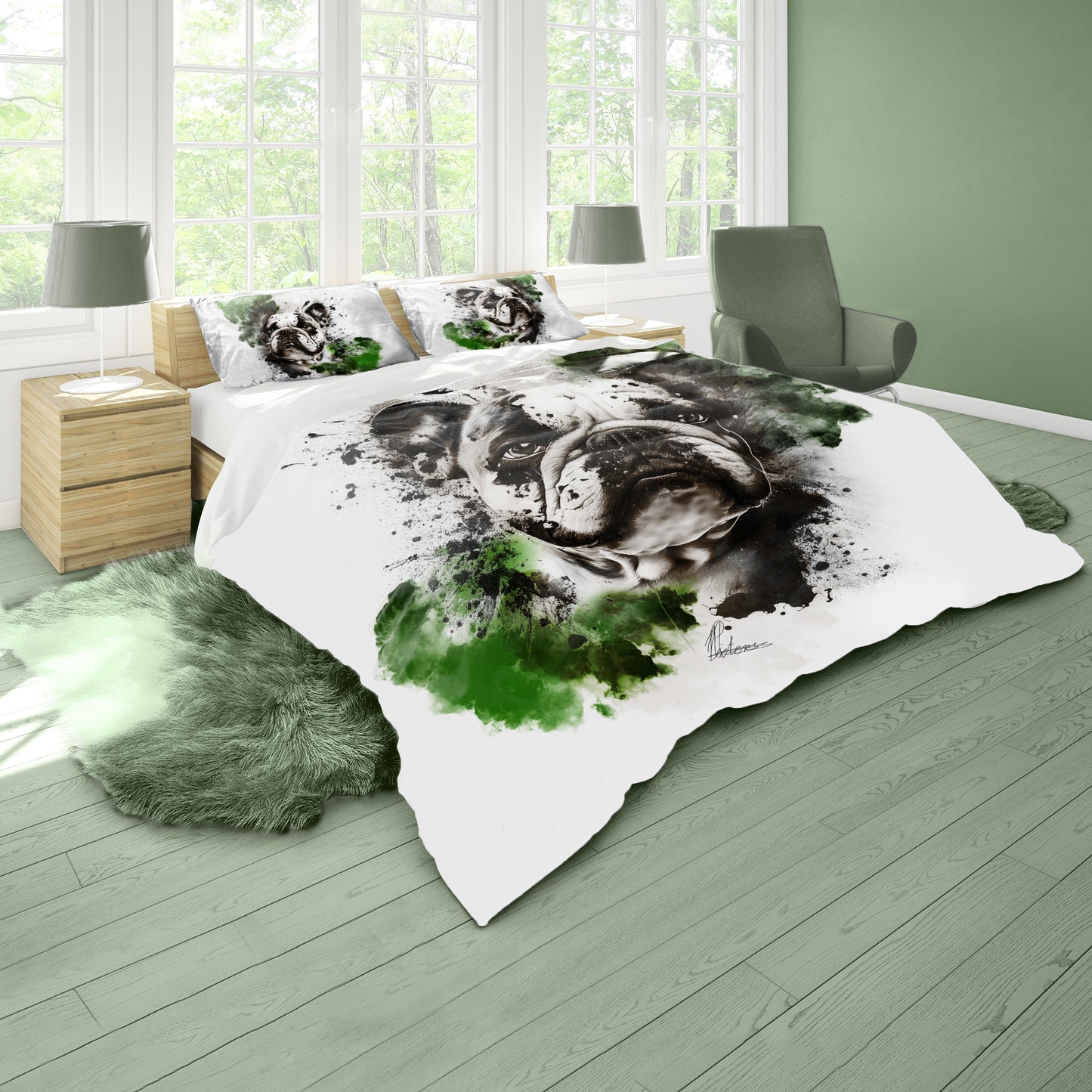 Bulldog By Nathan Pieterse Duvet Cover Set