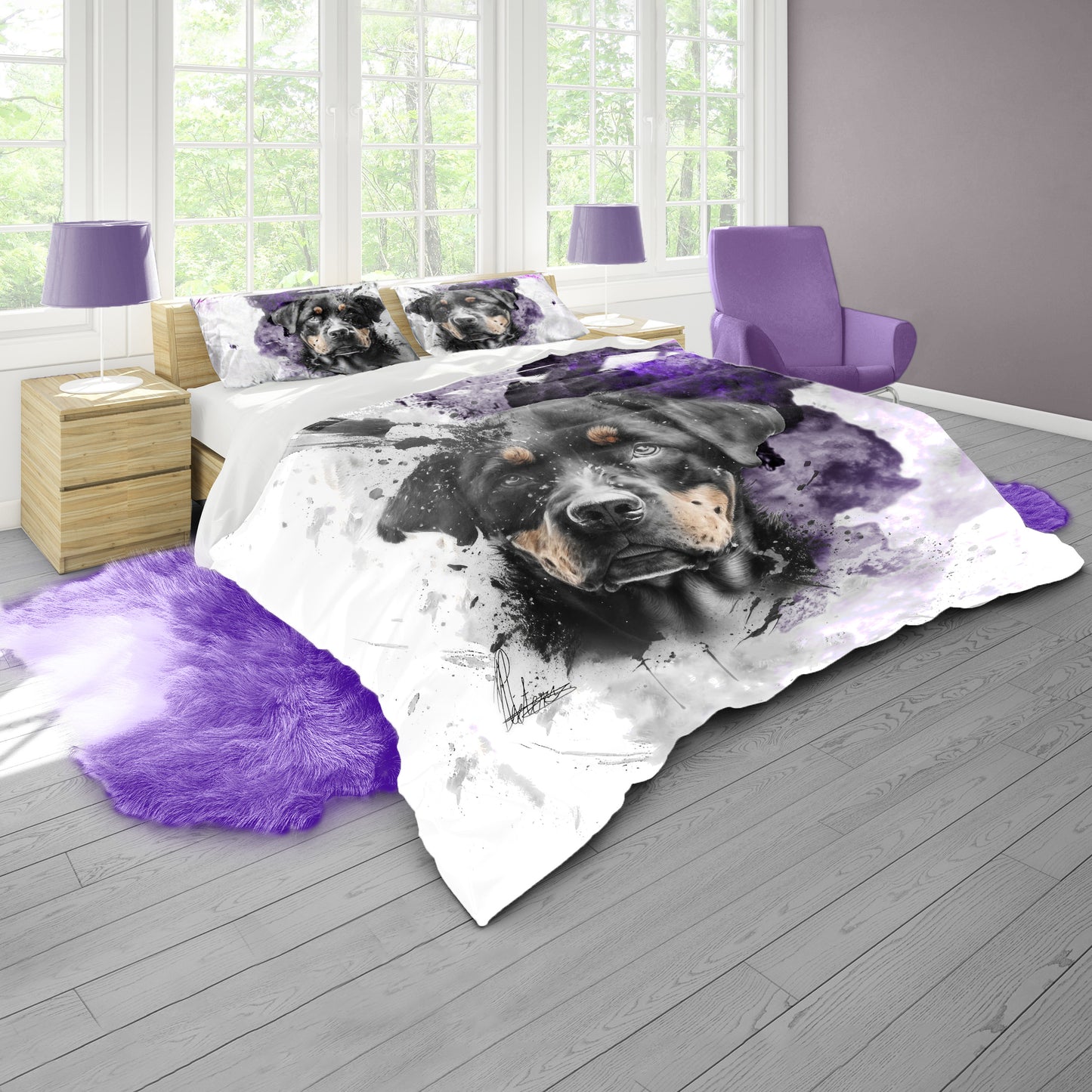 Rottweiler By Nathan Pieterse Duvet Cover Set