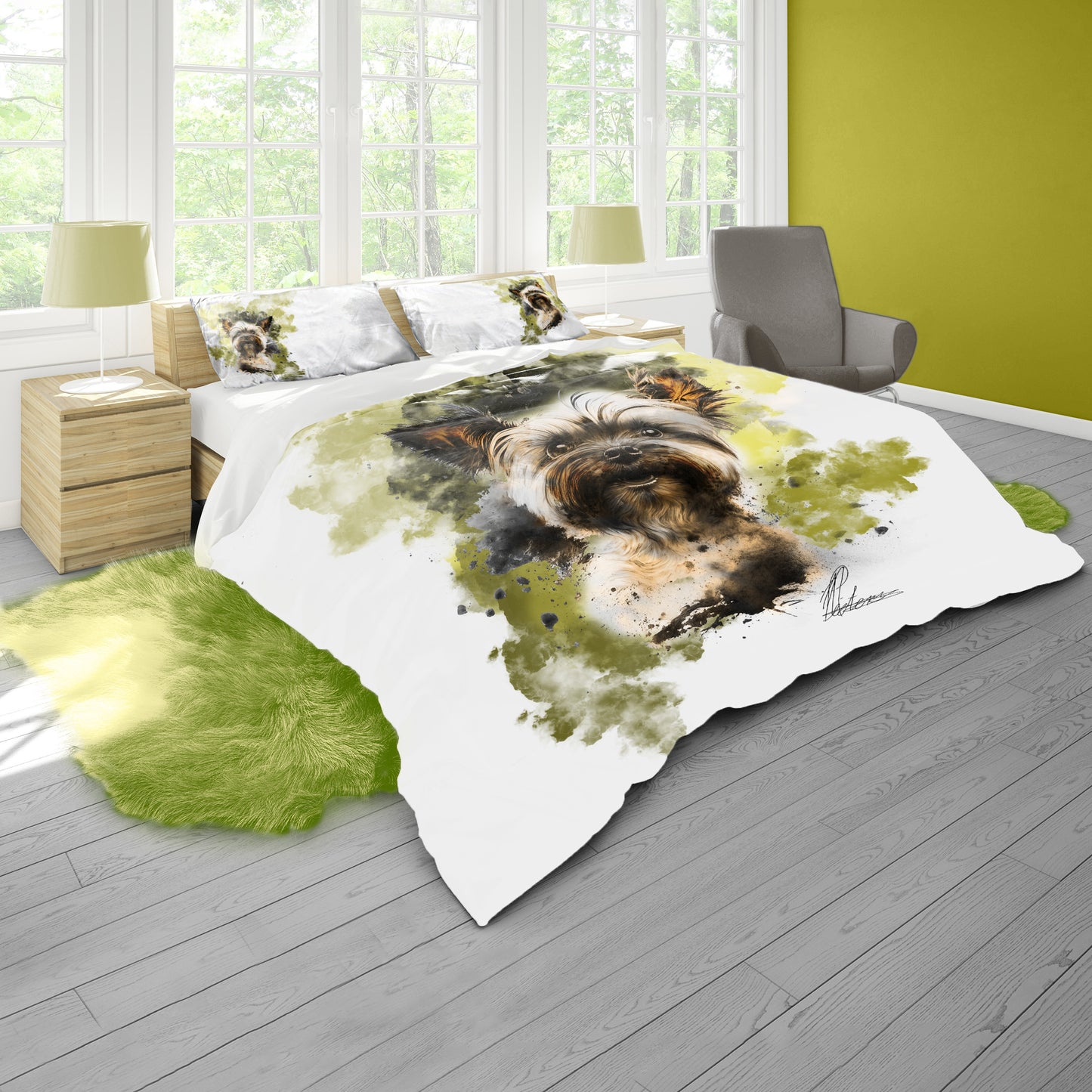 Yorkie By Nathan Pieterse Duvet Cover Set