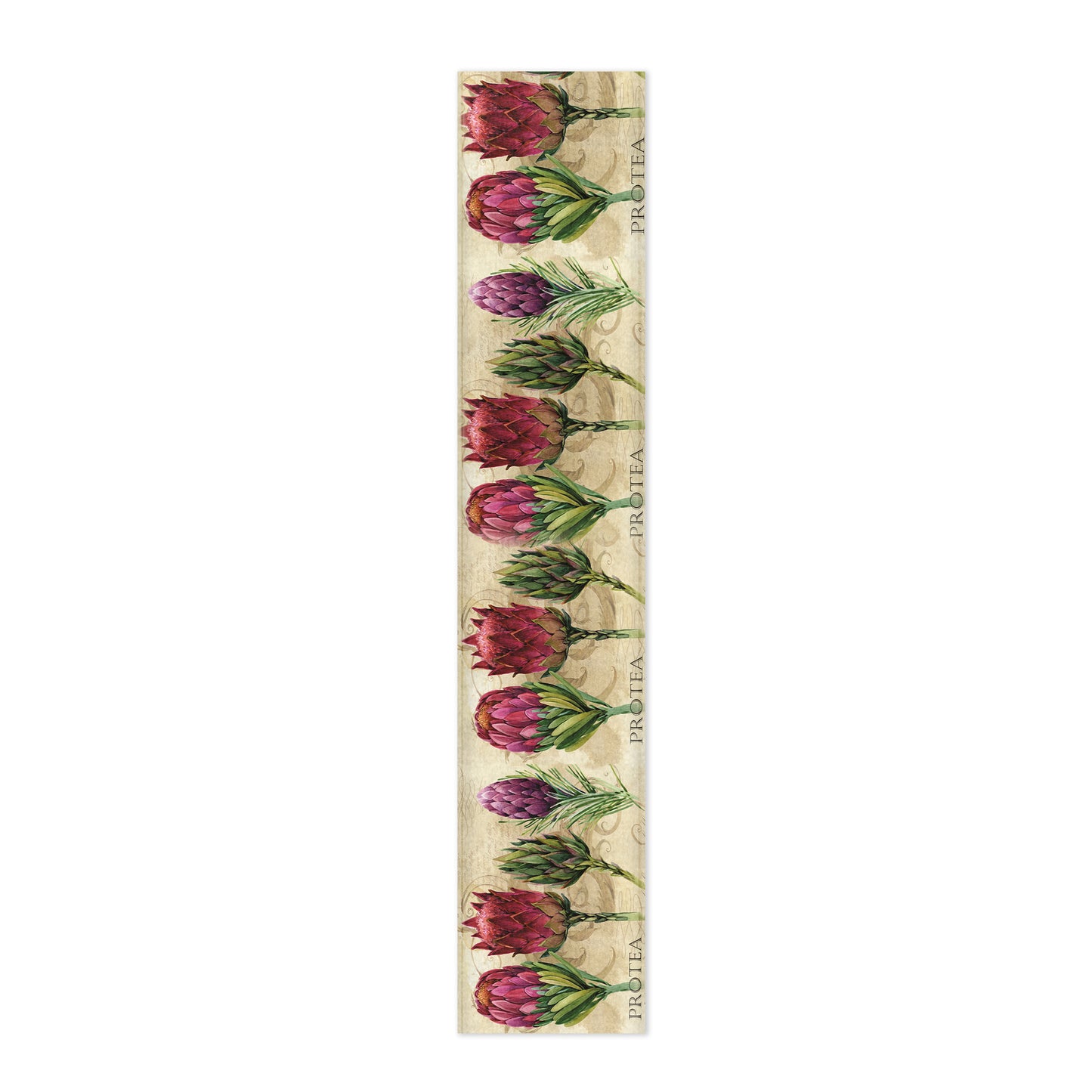 Water Painted Proteas Table Runner