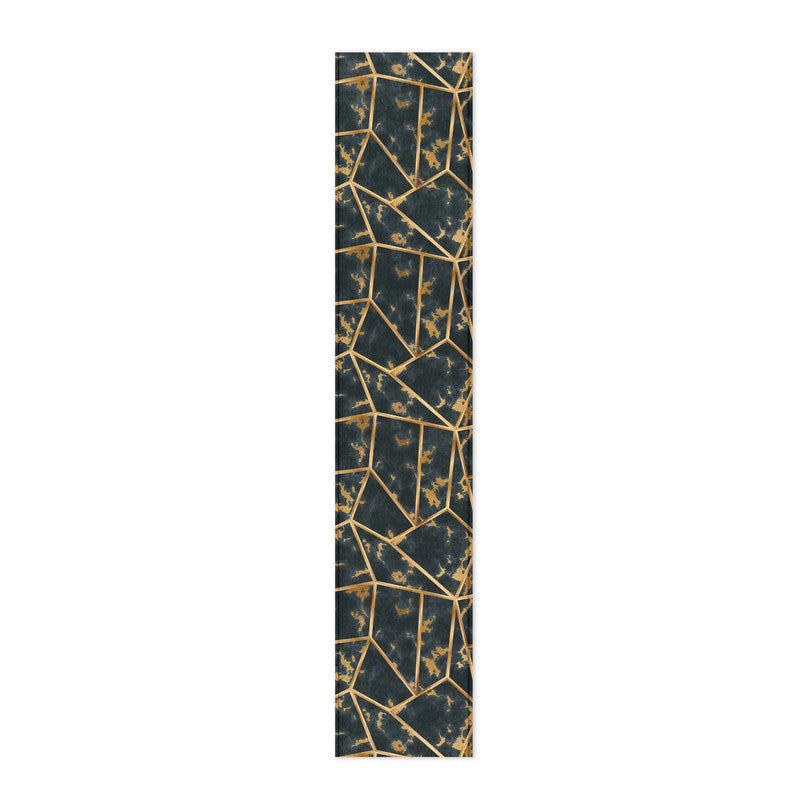 Navy Marble Abstract Table Runner