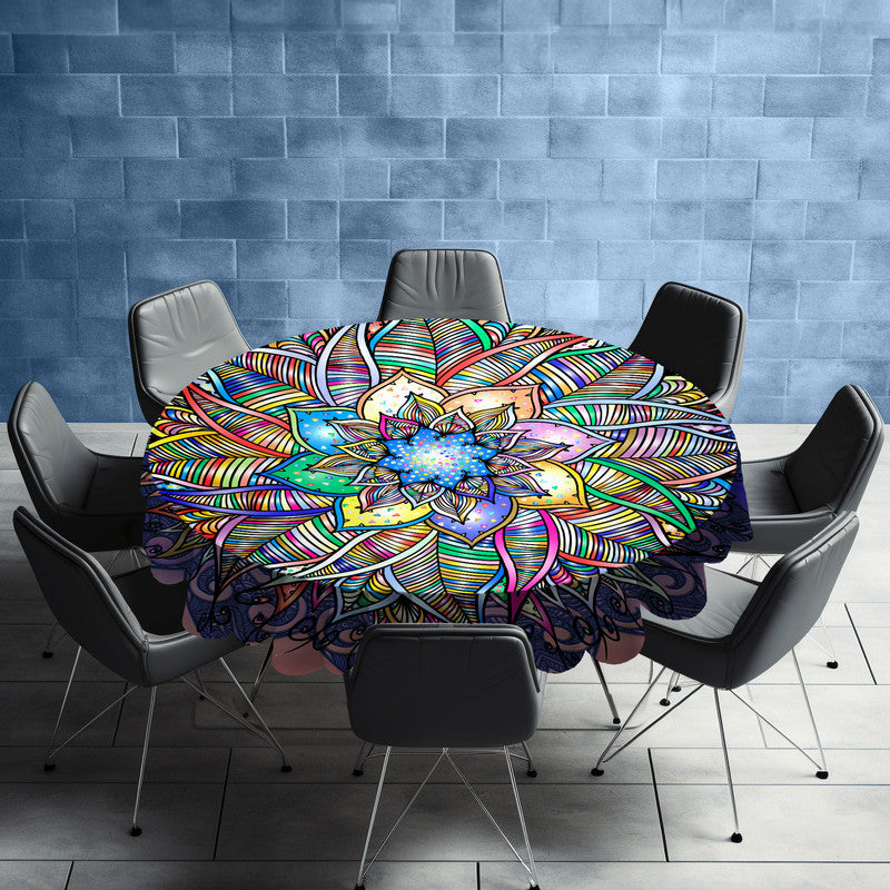Nebula Spiral Round Tablecloth