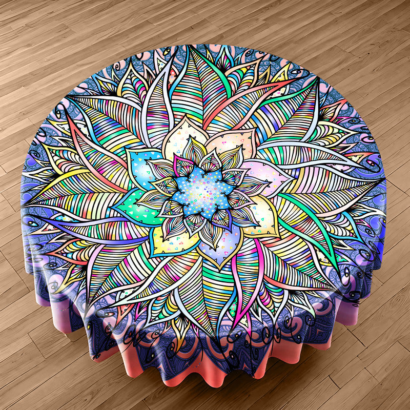 Nebula Spiral Round Tablecloth