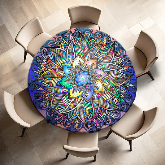 Nebula Spiral Round Tablecloth