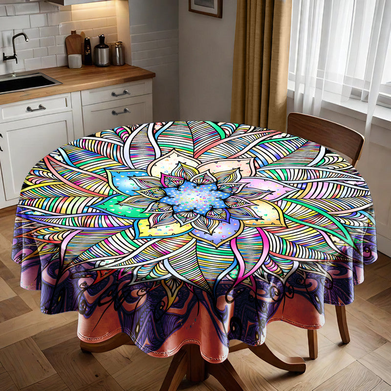 Nebula Spiral Round Tablecloth