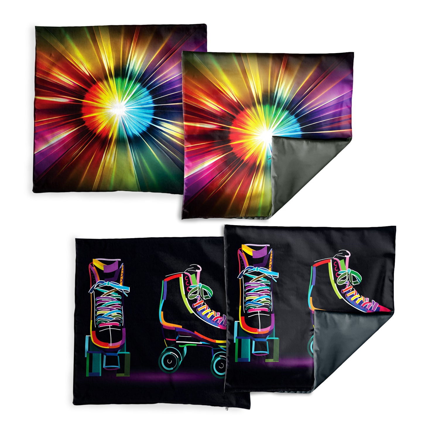 Neon Roller Skates Luxury Scatter Covers (Set of 4)