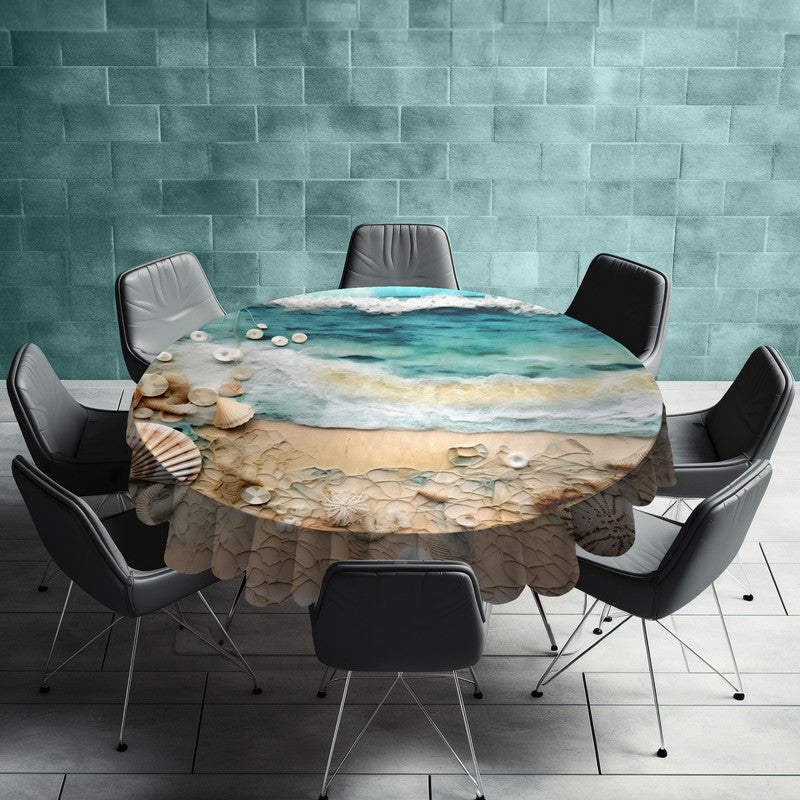 Neptune's Embrace Round Tablecloth