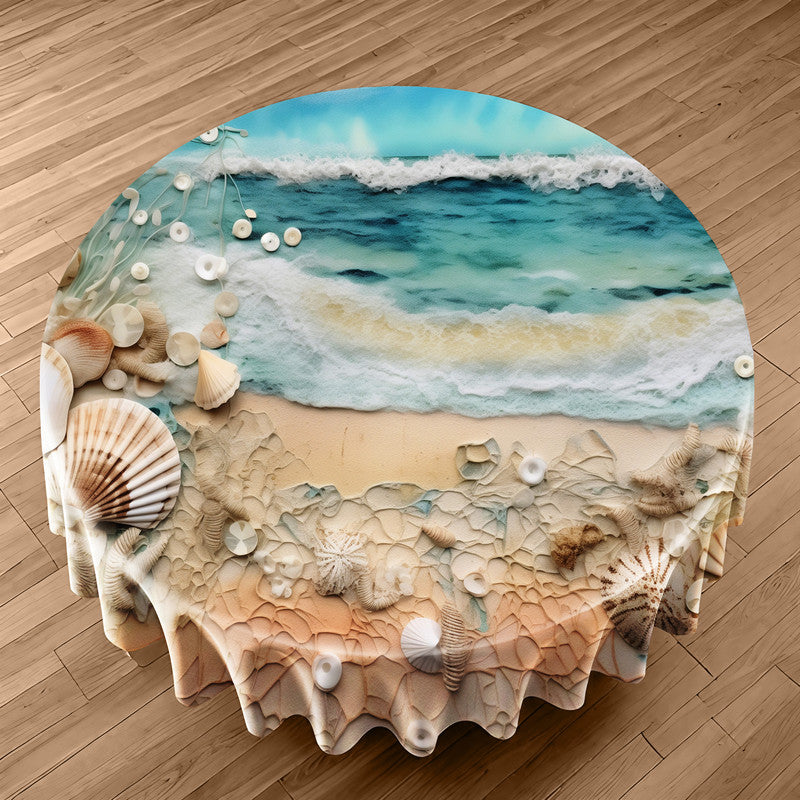 Neptune's Embrace Round Tablecloth