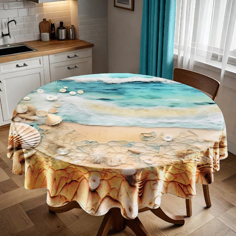 Neptune's Embrace Round Tablecloth