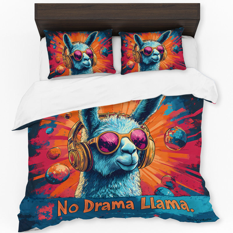 No Drama Lama Duvet Cover Set by Wikus Schalkwyk