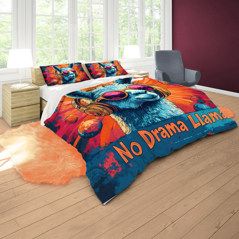 No Drama Lama Duvet Cover Set by Wikus Schalkwyk