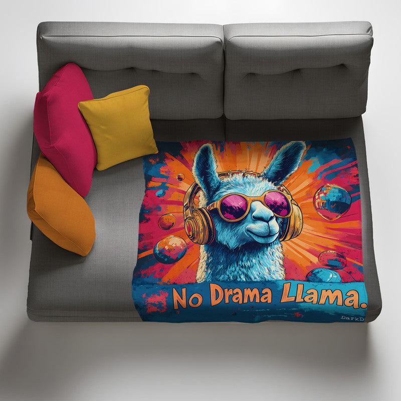 No Drama Lama Light Weight Fleece Blanket by Wikus Schalkwyk