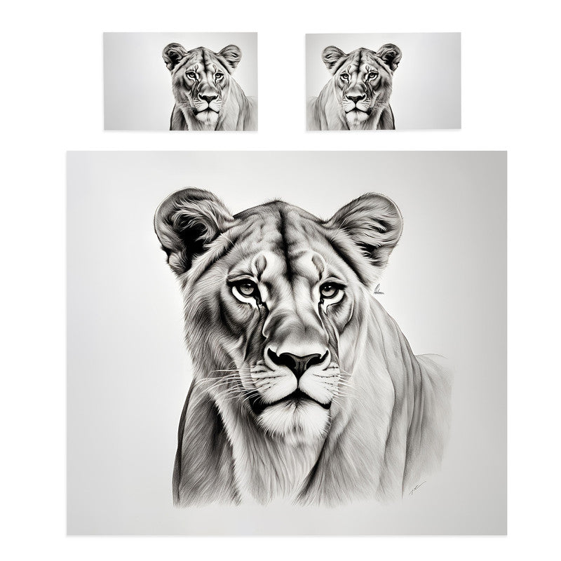 Noble Essence Lioness Duvet Cover Set by Nathan Pieterse