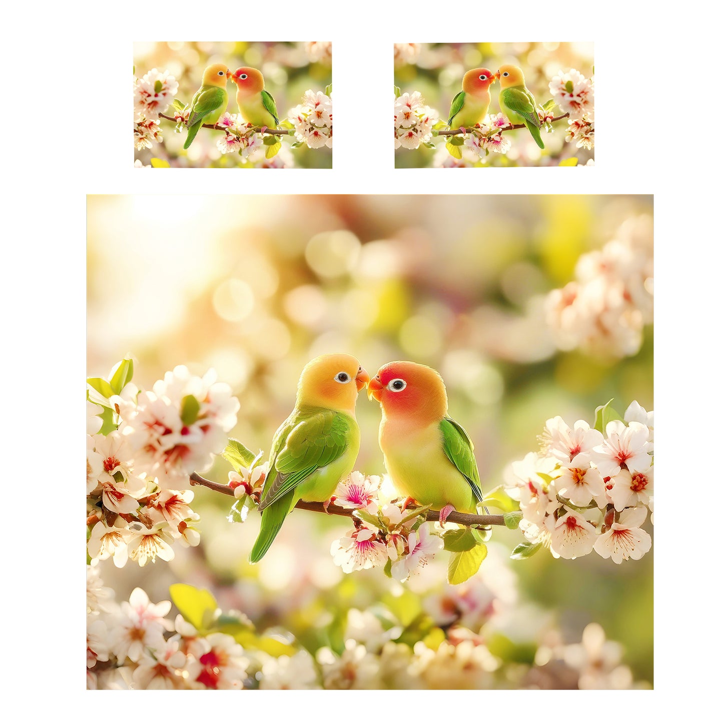 Nyasa Lovebirds Duvet Cover Set