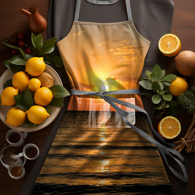 Ocean Sunset Medium Length Apron