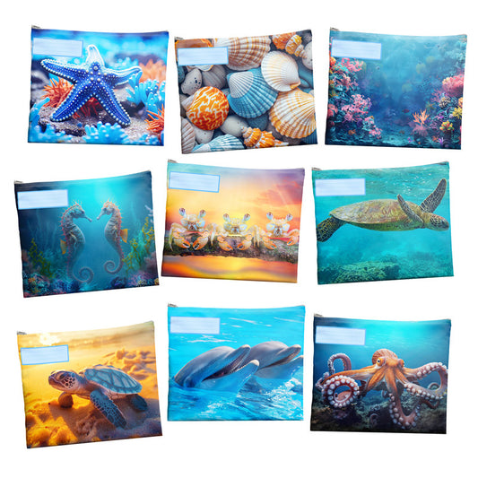 Ocean Theme Subject Savvy Book Bags Set of 9
