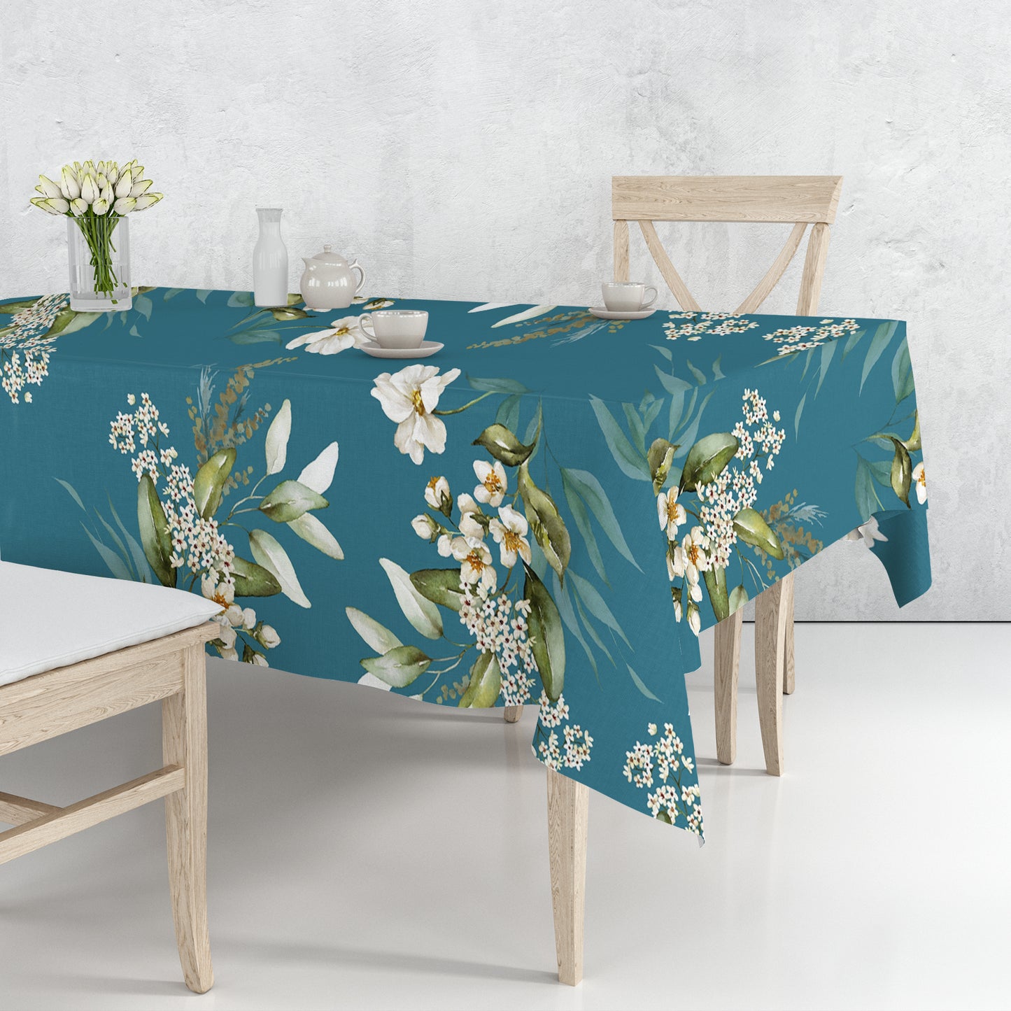 Ocean Dusk Floral Rectangle Tablecloth By Mark Van Vuuren