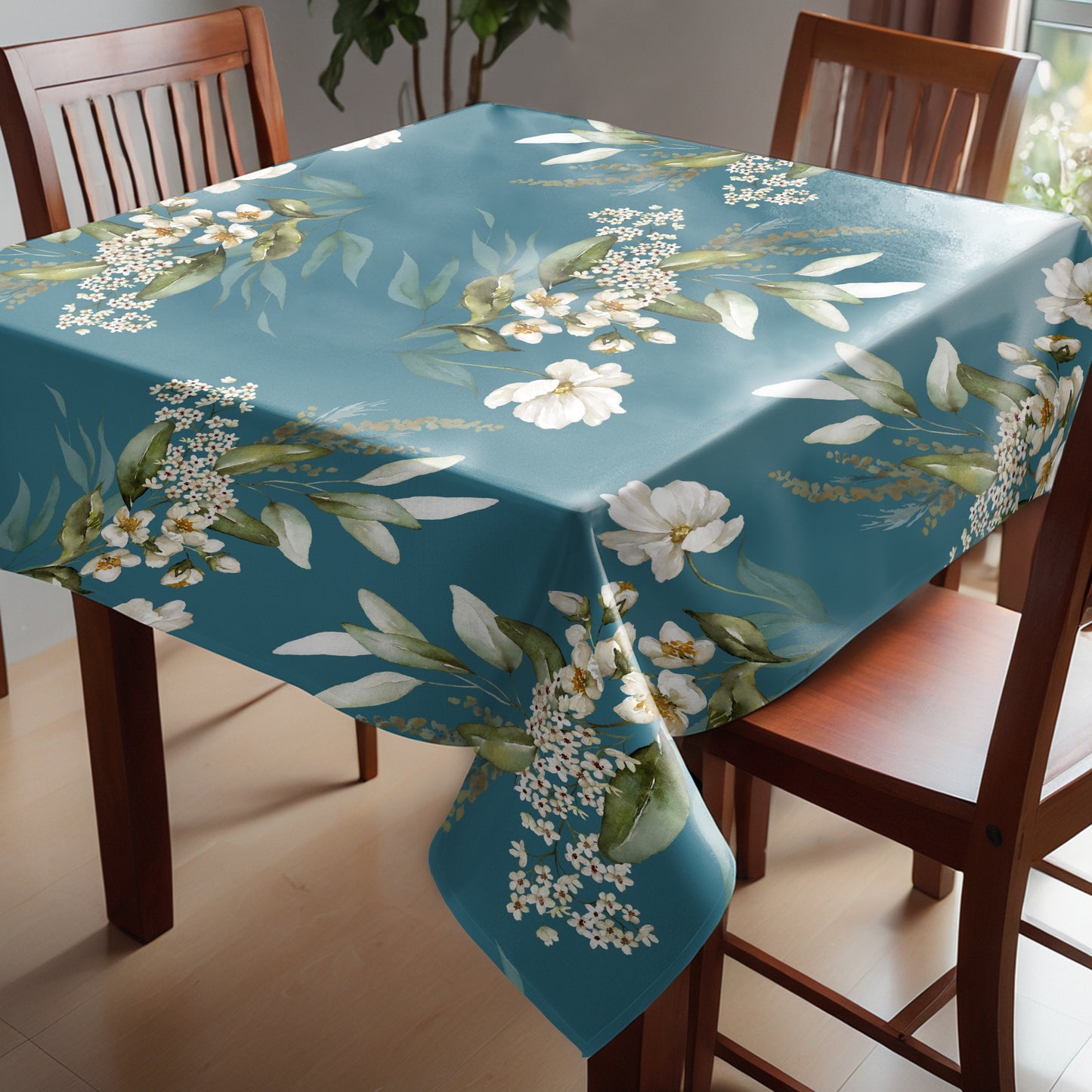 Ocean Dusk Floral Square Tablecloth By Mark Van Vuuren