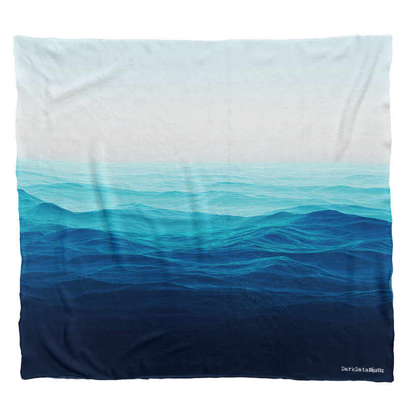Oceanic Blues Light Weight Fleece Blanket by Wikus Schalkwyk