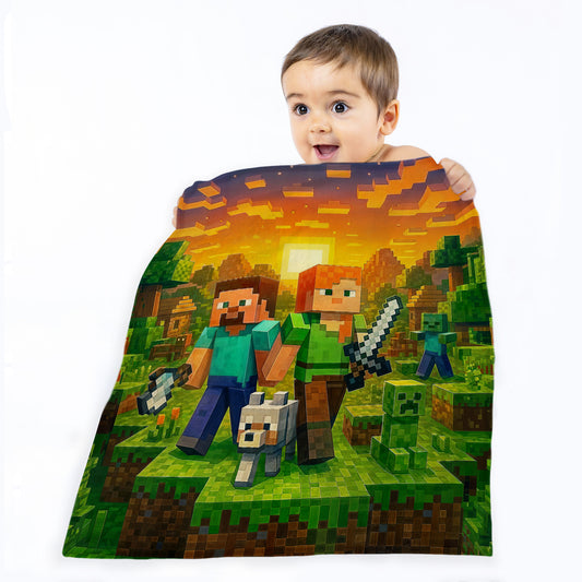 Off To Work Toddler Fleece Blanket