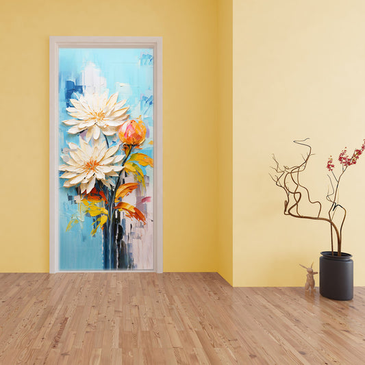 Oil Painted Flower Door Decoupage