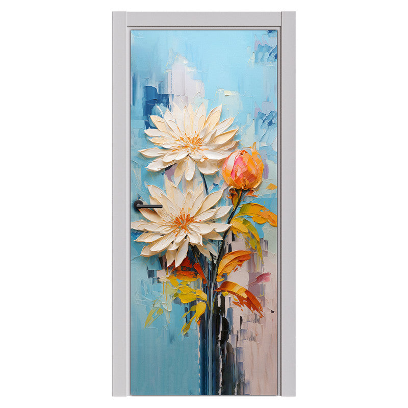 Oil Painted Flower Door Decoupage