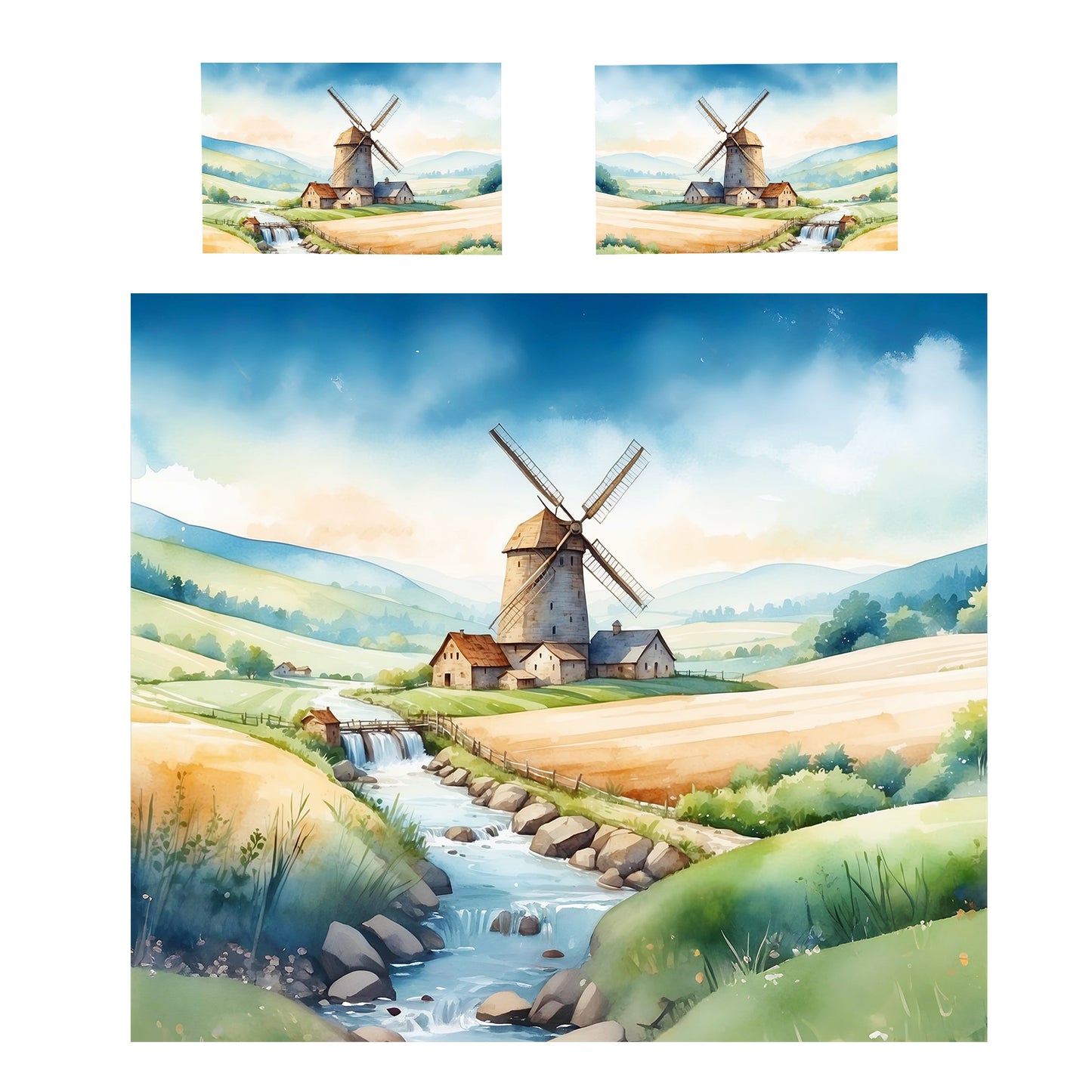 Old Mill Morning Duvet Cover Set