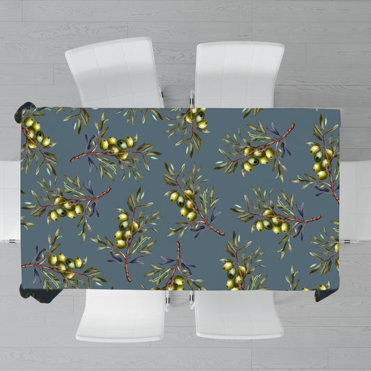 Olives On Grey Rectangle Tablecloth by Mark van Vuuren