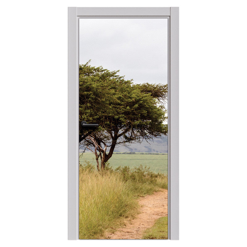 Open Fields Decoupage Door