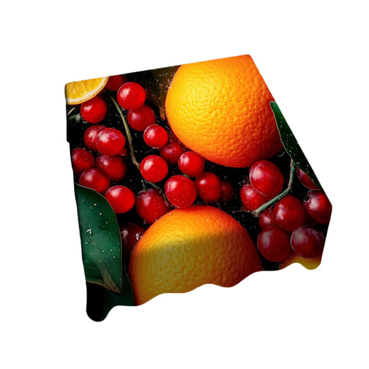 Orange & Grapes Square Tablecloth
