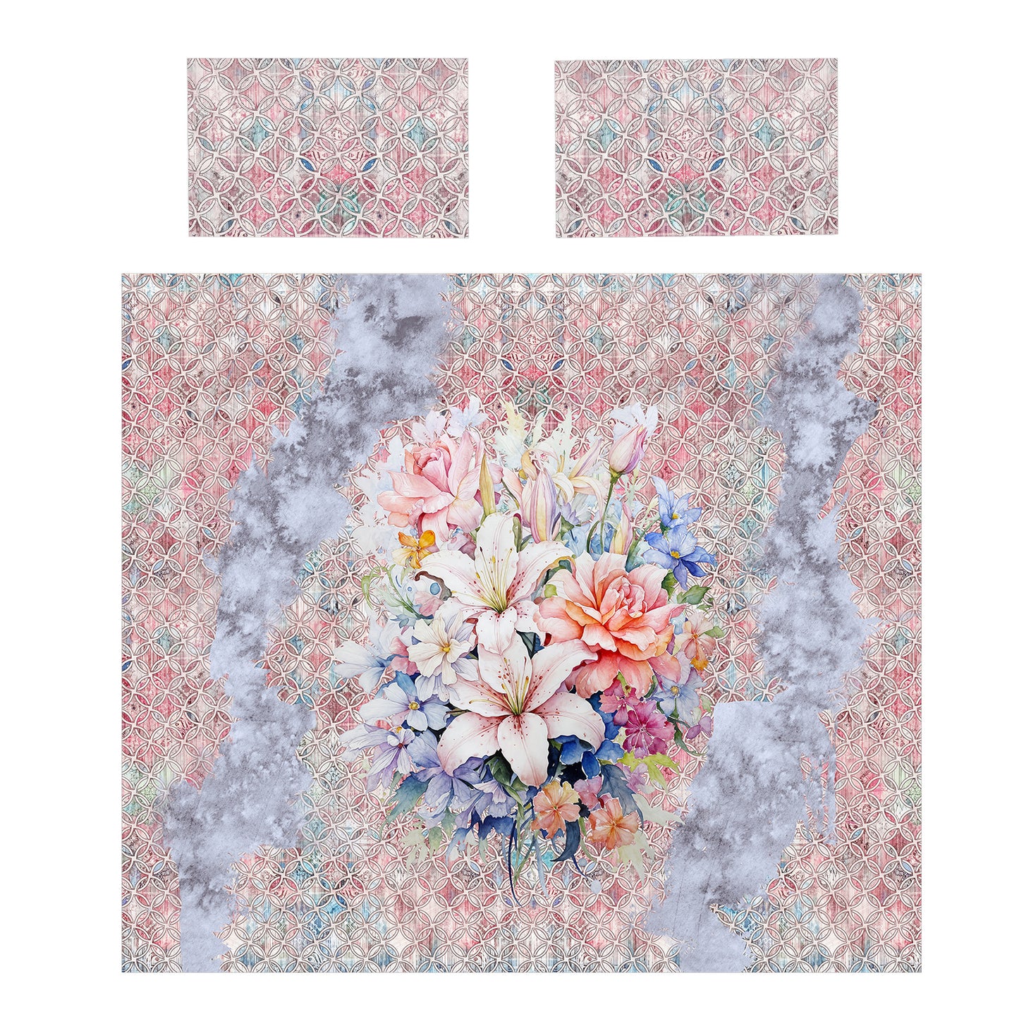 Ornate Lilies Duvet Cover Set