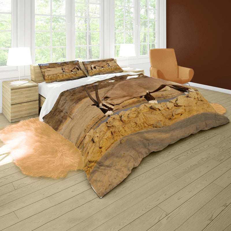 Oryx Bulls Duvet Cover Set by Annette Heymans