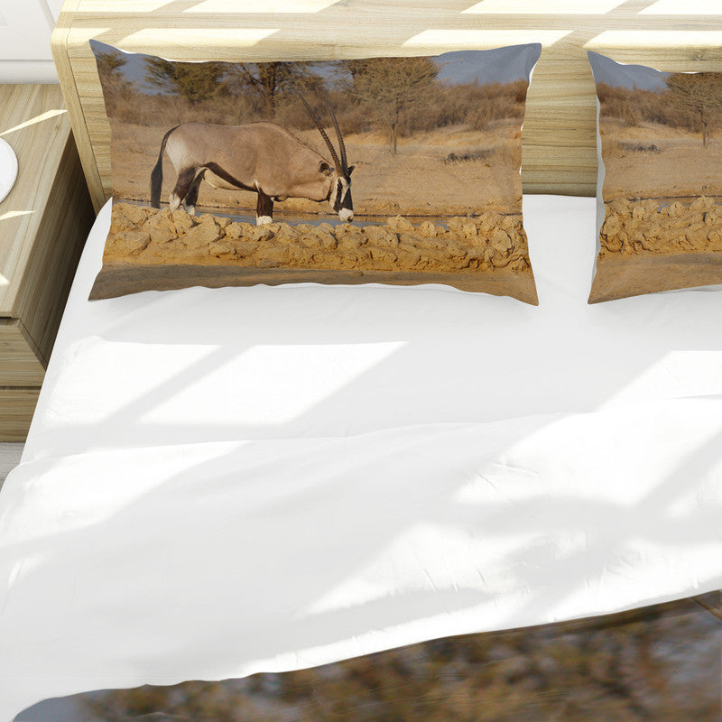 Oryx Bulls Duvet Cover Set by Annette Heymans