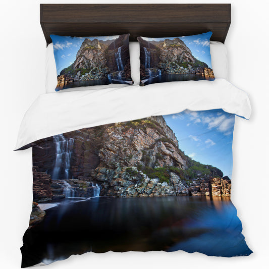 Otter Hike Waterfall Duvet Cover Set by Fanie Heymans