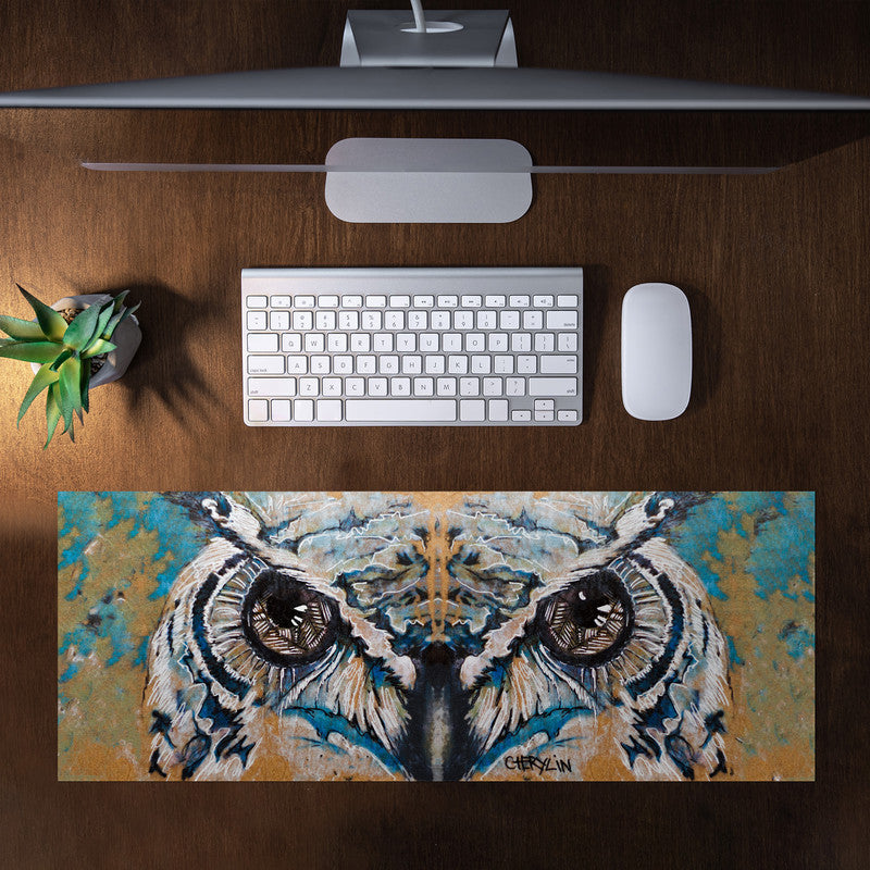 Owl Large Desk Pad by Cherylin Louw