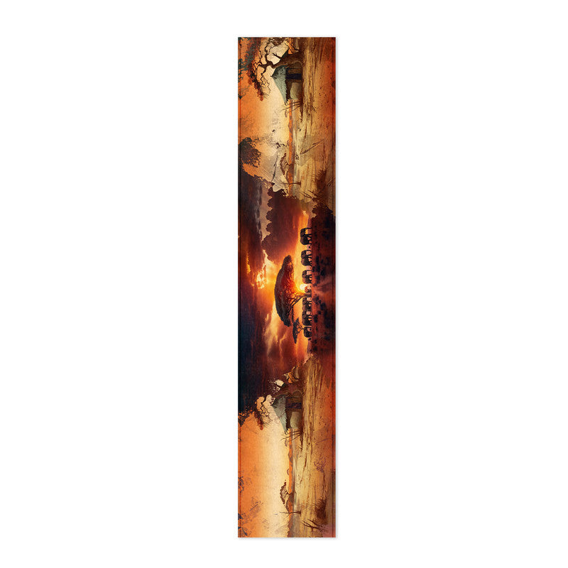 Painted African Wildlands Table Runner