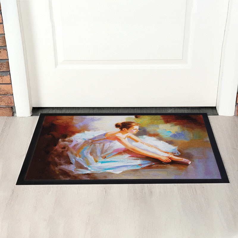 Painted Ballerina Door Mat
