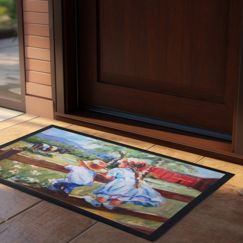 Painted Children on Farm Door Mat