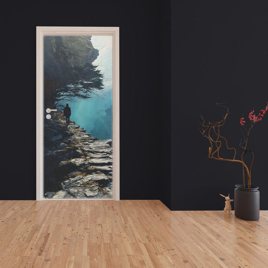 Painted Mountain Journey Door Decoupage